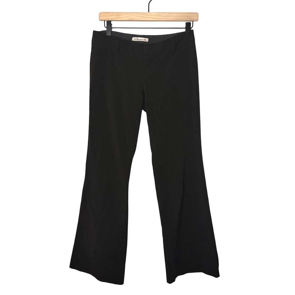 Women's Vintage Forever 21 Low Rise Black Dress Pants Y2K Business Flare SZ S